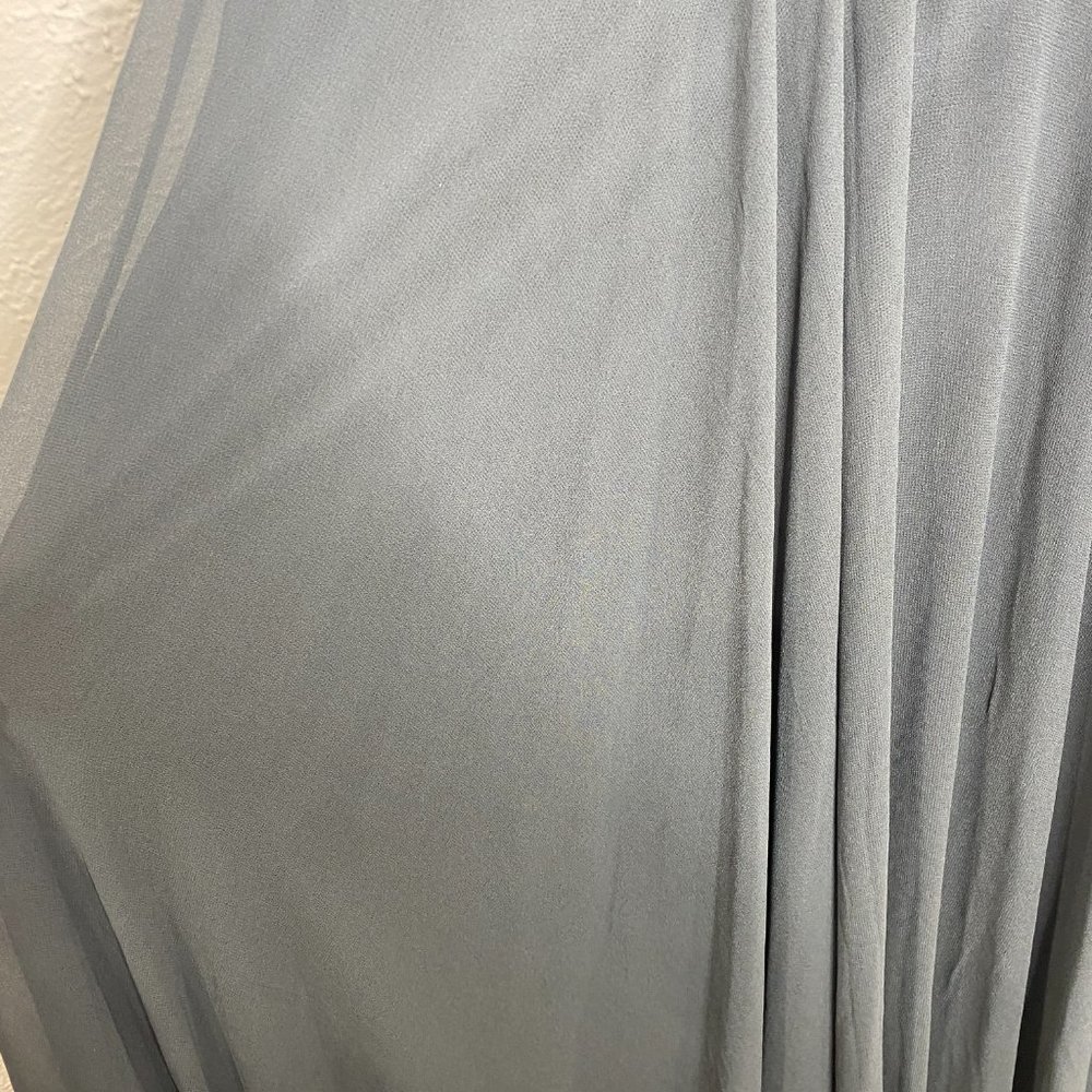 J KARA NWT, women's size 10, silver/grey beaded top, formal maxi dress. - Picture 6 of 8